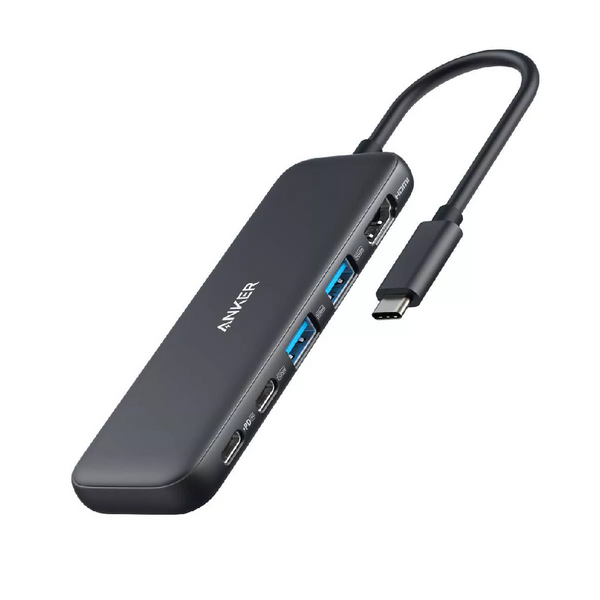 Anker 332 USB-C Hub 5-in-1 USB-C Connector with 4K HDMI & 100W Power Charger , Black