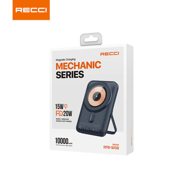 Recci 15W 10000mAh Magnetic Power Bank RPB-W08 السعر بعد الخصم