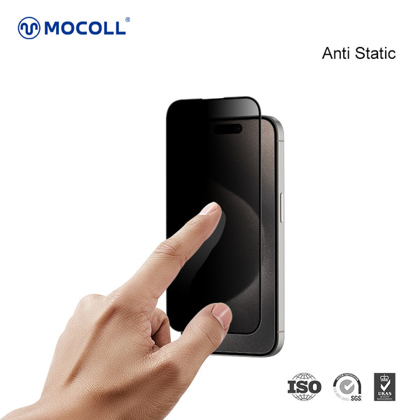 MOCOLL 2.5D Full Cover Privacy  Glue (Privacy) for iPhone  15 PLUS