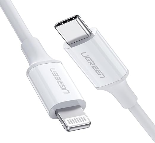 UGREEN USB-C TO LIGHTNING M/M CABLE SHELL 1M White