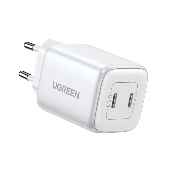 UGREEN Nexode 45W Dual USB-C PD GaN Fast Charger White