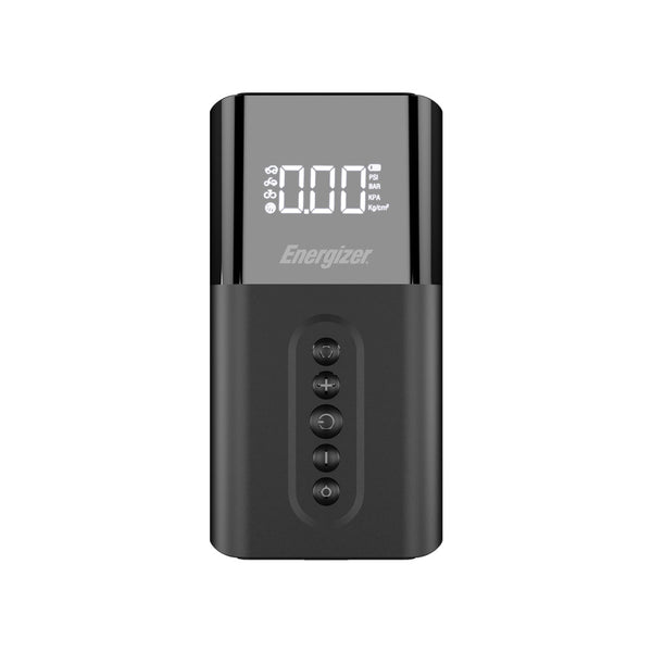 Energizer Portable Air Compressor PAC6003 and Power Bank, For Cars, Motors and Bicycles, Black.