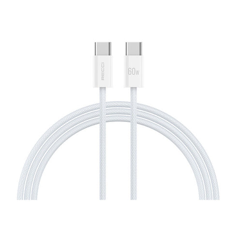 Recci Cable PD60W Type-C to Type-C 1.2M (EMI CLIPS, 48 BRAIDED WIRE)