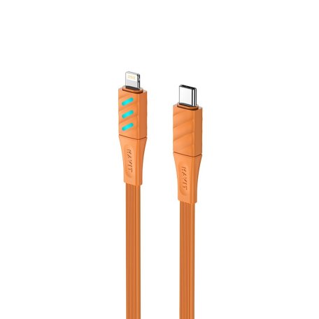 Havit PD30W Type-c To Lighting Cable 3A 1M LED Orange