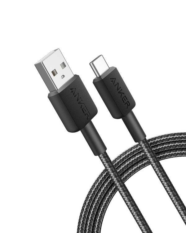 Anker 322 USB-A to USB-C Cable (3ft Braided) B2B - UN (excluded CN, Europe) Black Iteration 1