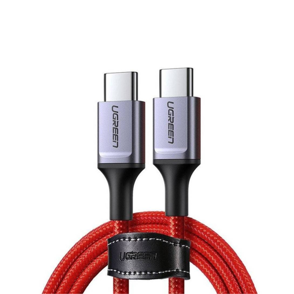 UGREEN USB-C to USB-C 60W Nickel Plating CABLE 1M Red