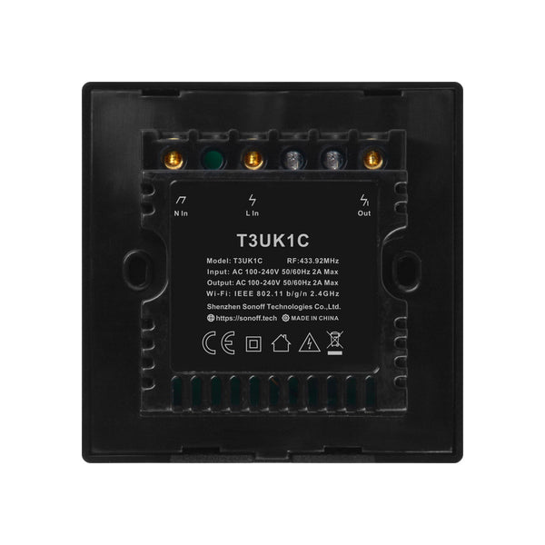 SONOFF TX_ T3_ UK_ 1C_ Black Series WiFi Wall Switches